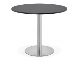 Petite table de bureau / à diner ronde 'DALLAS' noire - Ø 90 cm