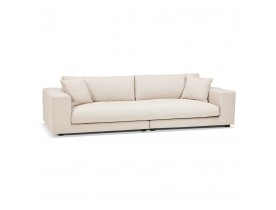 Grand canapé droit design 'DALTON XXL' en tissu beige