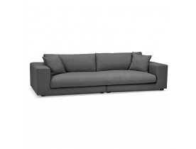 Grand canapé droit design 'DALTON XXL' en tissu gris foncé