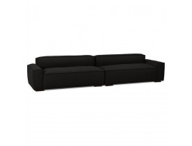 Grand canapé design 'DODU XXL' en tissu noir - canapé droit 5 places