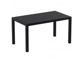 Table de jardin 'ENOTECA' design en matière plastique noire - 140x80 cm