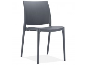 Chaise design 'ENZO' gris foncé