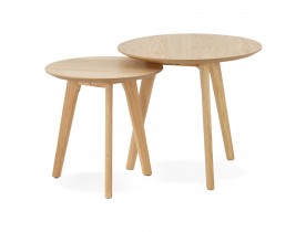 Tables gigognes ronde 'GABY' en bois naturel