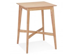 Table haute 'GALLINA' en bois finition naturelle
