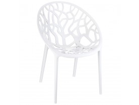 Chaise moderne 'GEO' blanche en matière plastique