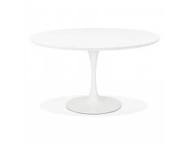 Table à dîner / de bureau ronde design 'GLOBO' blanche - Ø120 cm
