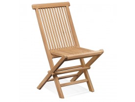 Chaise de jardin pliable KALEO en bois de Teck naturel