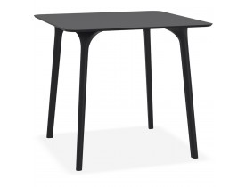 Table de terrasse carrée 'LAGOON' noire intérieur / extérieur - 80x80 cm