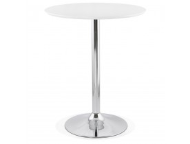 Mange-debout / table haute 'LIMA' blanche - Ø 90 cm