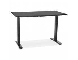 Petit bureau assis/debout 'LIVELLO' en bois et métal noir - 120x60 cm