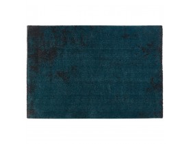 Tapis de salon 'LOUIX' 160/230 cm bleu paon avec dégradé noir