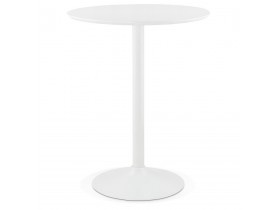 Mange-debout / table haute 'MADISON' blanche - Ø 90 cm