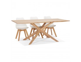 Table de salle à manger 'MANITOU' en chêne massif - 195x95 cm