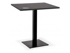 Petite table à diner 'MUFFIN' carrée noire intérieur/extérieur - 68x68 cm