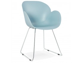 Chaise design 'NEGO' bleue en matière plastique