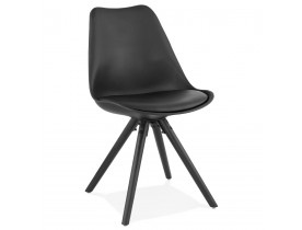Chaise design 'PIPA' noire