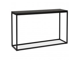 Table console style industriel 'RIVER' en bois et métal noir