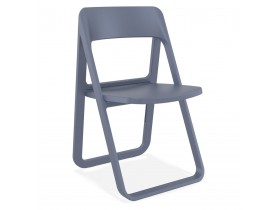 Chaise pliable intérieur / extérieur 'SLAG' en matière plastique gris foncé
