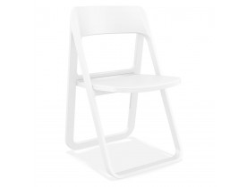 Chaise pliable intérieur / extérieur 'SLAG' en matière plastique blanche