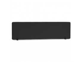 Cloison de séparation de bureau 'TAVO' en tissu noir et pieds en métal noir - 160x45 cm
