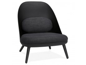 Fauteuil lounge design 'TICOS' noir