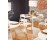Table à diner/de bureau ronde BARABAR en bois blanc - Illustration