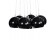 Suspension design 'BILBO' 7 boules noires suspendues