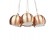 Suspension design 'BILBO' 7 boules cuivrées suspendues