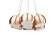 Suspension design BILBO 7 boules cuivrées suspendues  - Photo 2