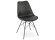 Chaise design 'BYBLOS' noire style industriel