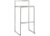 Tabouret de bar design 'DISKO' blanc empilable style industriel