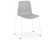 Chaise moderne 'EXPO' grise avec pieds en métal blanc