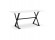 Table à diner / bureau design avec pieds en croix 'HAVANA' en verre blanc - 160x80 cm