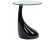 Table d'appoint 'KOMA' design en verre et pied noir