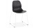 Chaise design 'NUMERIK' noire avec pieds en métal blanc