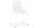 Chaise design 'NUMERIK' blanche avec pieds en métal blanc