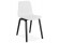 Chaise design 'PACIFIK' blanche avec pieds en bois noir