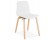 Chaise scandinave 'PACIFIK' blanche avec pieds en bois finition naturelle