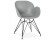 Chaise design 'SATELIT' grise style industriel avec pieds en métal noir