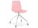 Chaise design de bureau 'SLIK' rose sur roulettes
