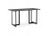 Table à diner / bureau design 'TITUS' en bois noir - 150x70 cm
