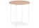 Table d'appoint design 'TSUNAMI' blanc en bois et métal