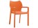 Chaise design de terrasse 'VIVA' orange en matière plastique