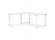 Bureau de direction en angle design 'XLINE' en verre blanc (angle au choix)