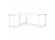 Bureau d'angle design 'XLINE' en bois blanc (angle au choix)