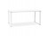 Bureau de direction droit design 'XLINE' en bois blanc - 160x80 cm