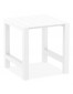 Table haute extensible 'ATCHAM' en matière plastique blanche - intérieur / extérieur - 100(140)x100 cm