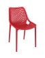 Chaise moderne 'BLOW' rouge en matière plastique