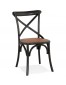 Chaise de cuisine rétro 'CHABLY' en bois noir - commande par 2 pièces / prix pour 1 pièce