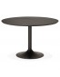 Table à diner/de bureau ronde 'CHEF' en bois noir finition Frêne - Ø 120 cm